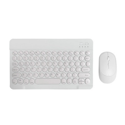 Tastatură fără fir Bluetooth pentru iPad Tastatură și mouse retro rotund ruso spaniolă ebraică pentru tabletă iOS Android Windows Phone
