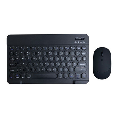 Tastatură fără fir Bluetooth pentru iPad Tastatură și mouse retro rotund ruso spaniolă ebraică pentru tabletă iOS Android Windows Phone