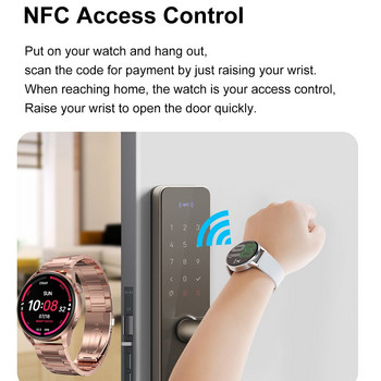 Нов NFC смарт часовник Мъжки ECG+PPG Сърдечен ритъм Дамски Смарт часовник BT Call GPS Track за движение Спортен Смарт часовник Samsung Android IOS
