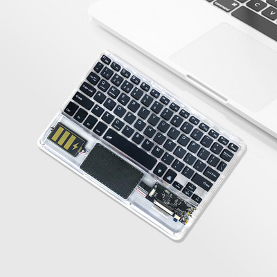 Διαφανές Bluetooth Ρωσικό Ισπανικό Κορεατικό Πληκτρολόγιο για Android iOS Tablet Windows Ασύρματο πληκτρολόγιο με οπίσθιο φωτισμό για iPad 10th