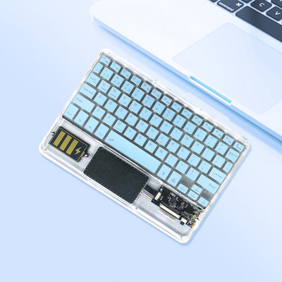 Διαφανές Bluetooth Ρωσικό Ισπανικό Κορεατικό Πληκτρολόγιο για Android iOS Tablet Windows Ασύρματο πληκτρολόγιο με οπίσθιο φωτισμό για iPad 10th