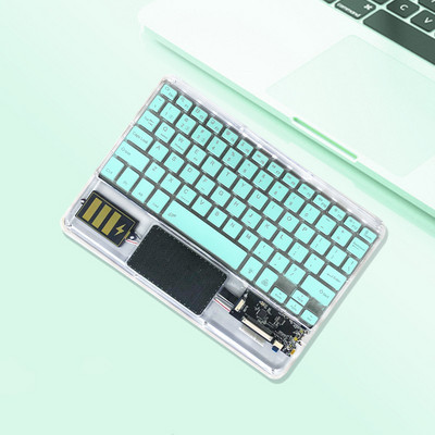 Διαφανές Bluetooth Ρωσικό Ισπανικό Κορεατικό Πληκτρολόγιο για Android iOS Tablet Windows Ασύρματο πληκτρολόγιο με οπίσθιο φωτισμό για iPad 10th