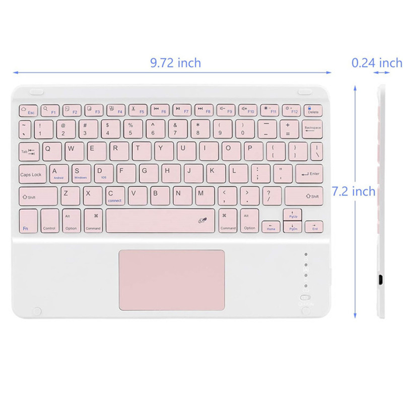 Bluetooth Touchpad tipkovnica za iPad Mini Pro ruski arapski španjolski bežične kombinacije tipkovnice i miša Teclado za telefon tablet