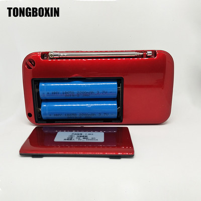 C-803 s dva utora za baterije 18650 & LED svjetiljkom & dva utora za TF karticu Prijenosni FM radio Bežični USB zvučnik MP3 player