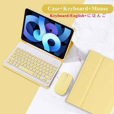 Puzdro pre iPad Air 4 5 s držiakom na ceruzku Bezdrôtová Bluetooth ruská španielska klávesnica a myš pre iPad Pro Air 4 8. generácie Funda Cover