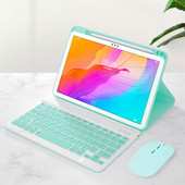 Tastatūras futrālis Huawei Matepad 11 10.4 T10s T10 S Pro 10.8 MediaPad M6 vāciņš arābu krievu spāņu korejiešu tastatūras vāciņš