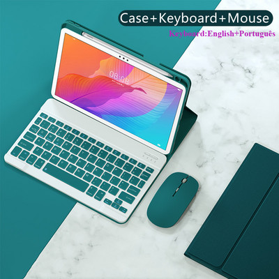 Tastatūras futrālis Huawei Matepad 11 10.4 T10s T10 S Pro 10.8 MediaPad M6 vāciņš arābu krievu spāņu korejiešu tastatūras vāciņš