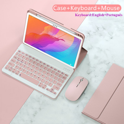 Tastatūras futrālis Huawei Matepad 11 10.4 T10s T10 S Pro 10.8 MediaPad M6 vāciņš arābu krievu spāņu korejiešu tastatūras vāciņš