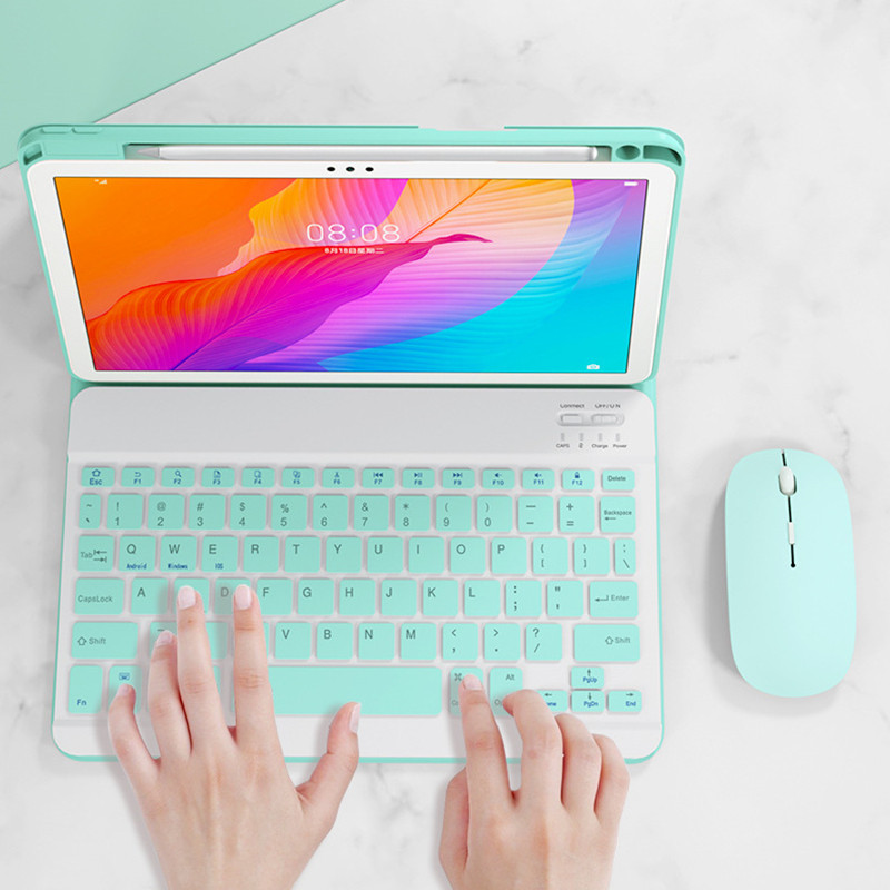 Tastatūras futrālis Huawei Matepad 11 10.4 T10s T10 S Pro 10.8 MediaPad M6 vāciņš arābu krievu spāņu korejiešu tastatūras vāciņš