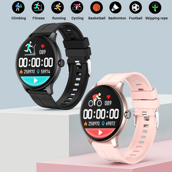 Смарт часовник за жени с пълен сензорен екран фитнес тракер IP67 водоустойчив Bluetooth обаждане кръгъл смарт часовник за мъже за Android IOS MI телефон