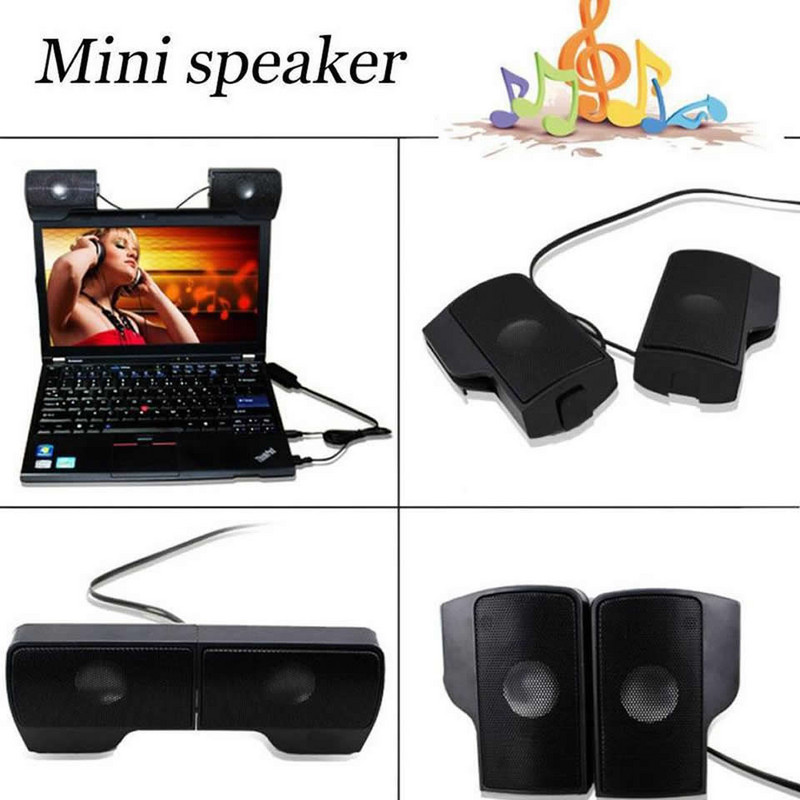 HKXA 1 par Mini prijenosni klipon USB stereo zvučnici Linijski kontroler Soundbar za prijenosno računalo Mp3 telefon Glazbeni player PC sa kopčom
