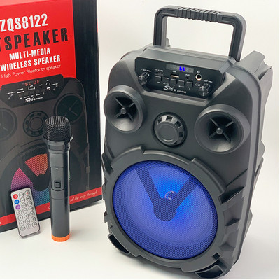 Cutie de difuzoare Bluetooth de mare putere de 60 W, coloană portabilă, subwoofer surround stereo, fără fir Square Dance, cutie de sunet pentru exterior cu MIC