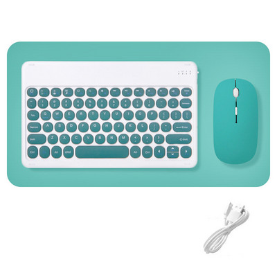 Za iPad Kombinirani set tipkovnice i miša Retro Okrugla bežična Bluetooth kompatibilna tipkovnica Za iOS Android Windows Phone Tablet