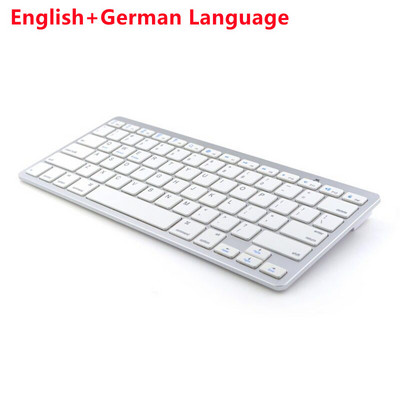 Bezdrôtová klávesnica so 78 klávesmi, kompatibilná s Bluetooth, ruština/kórejčina/španielčina/francúzština/arabčina pre iPad Air Pro a Windows/Android notebooky