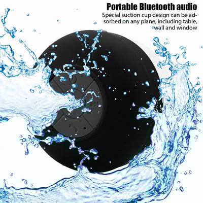 Преносим безжичен Bluetooth BTS-06 високоговорител Водоустойчив душ Звукова кутия за свободни ръце за баня Автомобилен външен адсорбиран високоговорител