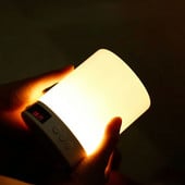 Hordozható vezeték nélküli hangszóró Touch Pat Light lejátszó Bluetooth hangszóró Színes LED éjszakai fény éjjeli asztali lámpa a jobb alvásért