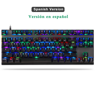 Originalna Motospeed CK82 RGB igračka mehanička tipkovnica 87 tipki LED pozadinsko osvjetljenje USB žičane laserske ergonomske tipkovnice za PC računalo