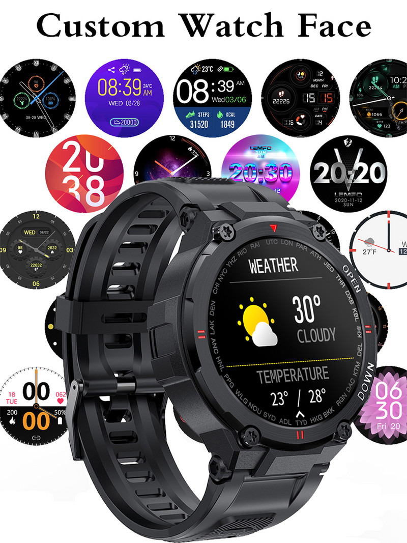 LEMFO K22 Smart Watch ανδρικό Bluetooth Call Αθλητικά ρολόγια 400mAh IP67 αδιάβροχα Smartwatch 2022 Custom Watch Face Fitness Tracker