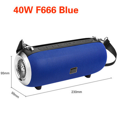 Difuzor Bluetooth de înaltă putere 40W Coloană BT fără fir Sunet în aer liber Muzică portabilă Caixa de som puternic Boombox Cu suport pentru suport