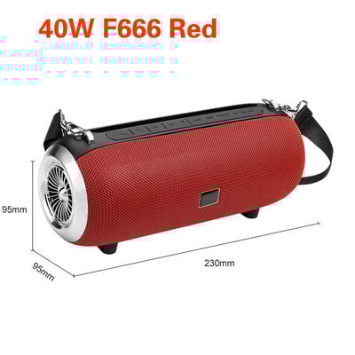 Difuzor Bluetooth de înaltă putere 40W Coloană BT fără fir Sunet în aer liber Muzică portabilă Caixa de som puternic Boombox Cu suport pentru suport