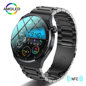 2023 NFC Smart Watch Men AMOLED 390*390 HD Οθόνη καρδιακών παλμών Bluetooth Κλήση IP68 αδιάβροχο SmartWatch για Huawei Xiaomi
