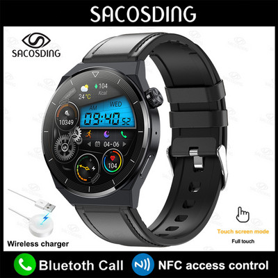 2023 NFC Smart Watch Men AMOLED 390*390 HD Οθόνη καρδιακών παλμών Bluetooth Κλήση IP68 αδιάβροχο SmartWatch για Huawei Xiaomi