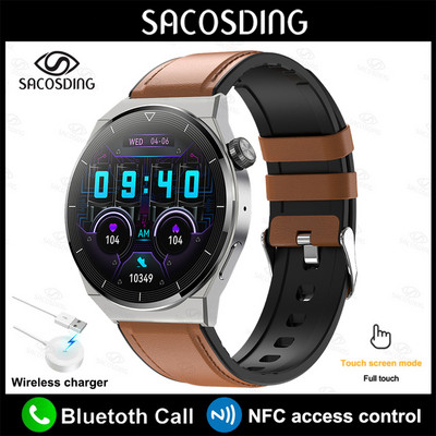 2023 NFC Smart Watch Men AMOLED 390*390 HD Οθόνη καρδιακών παλμών Bluetooth Κλήση IP68 αδιάβροχο SmartWatch για Huawei Xiaomi