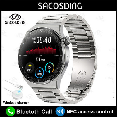 2023 NFC Smart Watch Men AMOLED 390*390 HD Οθόνη καρδιακών παλμών Bluetooth Κλήση IP68 αδιάβροχο SmartWatch για Huawei Xiaomi