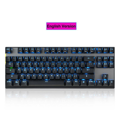 Hot 2.4G belaidė Motospeed GK82 žaidimų mechaninė klaviatūra 87 klavišų LED apšvietimas dvigubo režimo mini USB klaviatūra, skirta kompiuteriniams kompiuteriniams žaidėjams