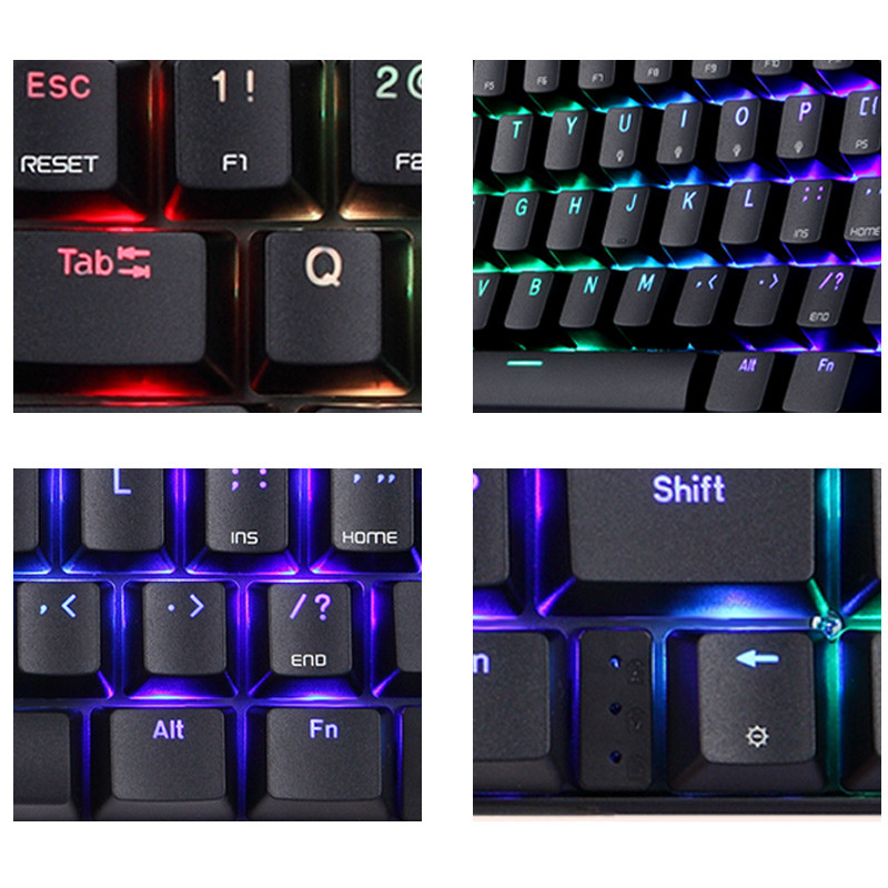 Najnovšia mechanická herná klávesnica Motospeed CK67 RGB USB Mini, červenomodrý spínač, 67 kláves, káblový odnímateľný kábel, prenosná na cesty