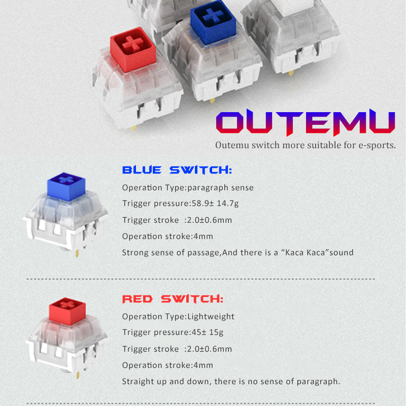 Oriģinālā Motospeed CK82 RGB spēļu mehāniskā tastatūra 87 taustiņu LED fona apgaismojums USB vadu multivides tastatūras personālajam datora spēlētājam