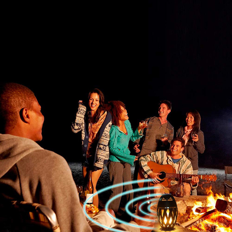 Bezdrôtový reproduktor, LED plameň, prenosný reproduktor, Bluetooth hudobný prehrávač, LED plameň, pochodeň, blikajúce svetlo, soundbar, Vitog