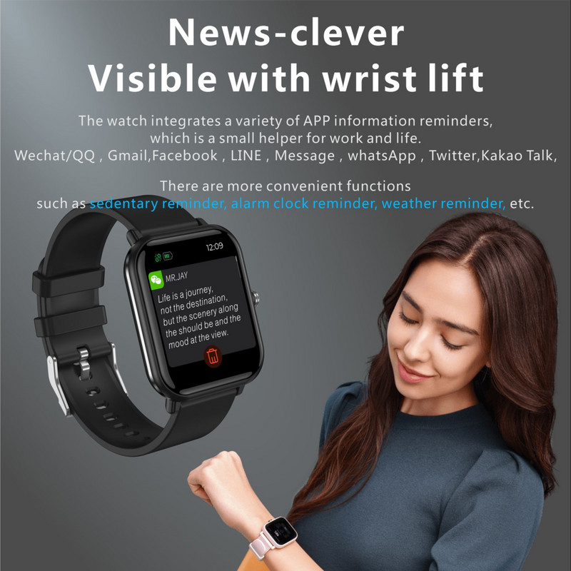 Kehatemperatuuri mõõtmine nutikell naistele meestele nutikell pulsikell Sporditreeningu teabe meeldetuletus