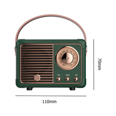 Dekoracija subwoofera Mini zvučnici Retro prijenosni ukrasi Mini zvučnici Bluetooth kompatibilni Klasični