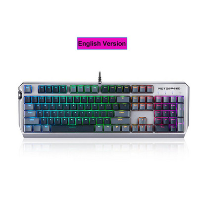 Motospeed CK80 RGB Gaming Μηχανικό Πληκτρολόγιο LED Οπίσθιο φωτισμό Χρυσός/Ασημί διακόπτης USB Ενσύρματο μεταλλικό πάνελ για επιτραπέζιο gamer υπολογιστών