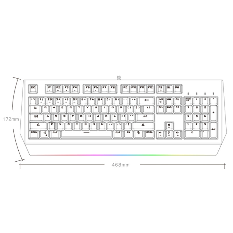 Originalna MOTOSPEED CK99 gaming mehanička tipkovnica Cherry Red Switch 104 tipke RGB pozadinsko osvjetljenje USB žična tipkovnica za računalne igrače