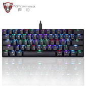 60% Mini Motospeed CK61 Gaming Mehanička tipkovnica Plavo Crveni prekidač RGB pozadinsko osvjetljenje USB Žičana 61 tipka Tipkovnice Prijenosno računalo Gamer