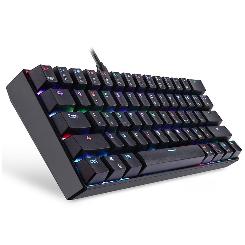 60% Mini Motospeed CK61 Gaming Mehanička tipkovnica Plavo Crveni prekidač RGB pozadinsko osvjetljenje USB Žičana 61 tipka Tipkovnice Prijenosno računalo Gamer