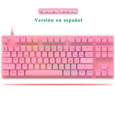 ÚJ Motospeed CK82 RGB Gaming mechanikus billentyűzet LED háttérvilágítás 87 gombos USB vezetékes lézeres ergonómiai billentyűzet PC számítógépes játékosokhoz
