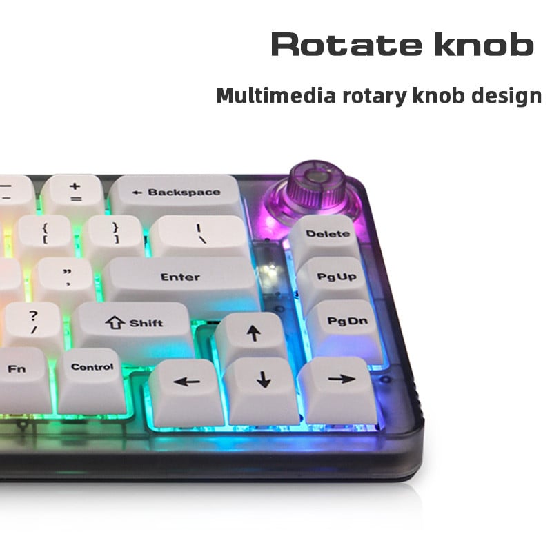 Uusim Motospeed CK69 mänguri mehaaniline klaviatuur USB juhtmega 67 klahviga RGB taustvalgus Täisklahv kuumvahetus gateroni punane võll mängijale