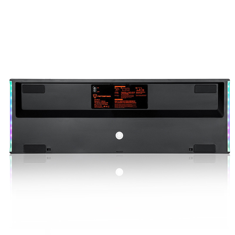 Motospeed BK75 Bluetooth ασύρματο μηχανικό πληκτρολόγιο TTC Διακόπτης RGB με οπίσθιο φωτισμό 87 πλήκτρων Εξαιρετικά λεπτό πληκτρολόγιο λέιζερ για Mas Windows IOS