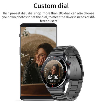 Смарт часовник LIGE Bluetooth Call Мъжки здрав монитор NFC контрол на достъпа Часовници IP67 Водоустойчив 1.28” HD екран Спортен смарт часовник