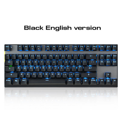 Motospeed 2.4G Ασύρματο/Ενσύρματο Dual Mode Gaming Μηχανικό πληκτρολόγιο 87 πλήκτρων Δέκτης USB Πληκτρολόγια LED με οπίσθιο φωτισμό για gamer υπολογιστών