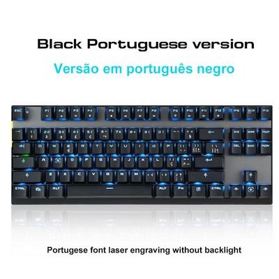 Motospeed 2.4G Ασύρματο/Ενσύρματο Dual Mode Gaming Μηχανικό πληκτρολόγιο 87 πλήκτρων Δέκτης USB Πληκτρολόγια LED με οπίσθιο φωτισμό για gamer υπολογιστών