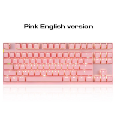 Motospeed 2.4G Ασύρματο/Ενσύρματο Dual Mode Gaming Μηχανικό πληκτρολόγιο 87 πλήκτρων Δέκτης USB Πληκτρολόγια LED με οπίσθιο φωτισμό για gamer υπολογιστών