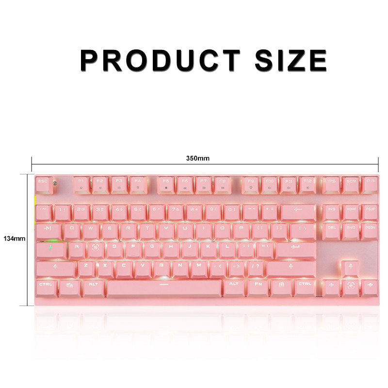 Motospeed 2.4G Ασύρματο/Ενσύρματο Dual Mode Gaming Μηχανικό πληκτρολόγιο 87 πλήκτρων Δέκτης USB Πληκτρολόγια LED με οπίσθιο φωτισμό για gamer υπολογιστών