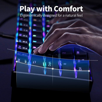 Hot Genuine Motospeed CK61 RGB геймърска механична клавиатура 61 клавиша USB кабелна LED подсветка Стандартни клавиатури за PC лаптоп геймър
