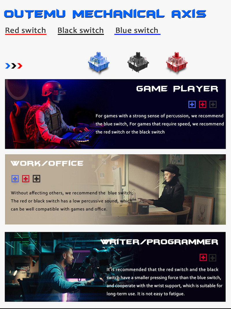 engleski/ruski Motospeed CK108 Mehanička tipkovnica 104 tipke USB Žičana RGB pozadinsko osvjetljenje Ergonomija Laserska igraća tipkovnica Podrška za zapešće