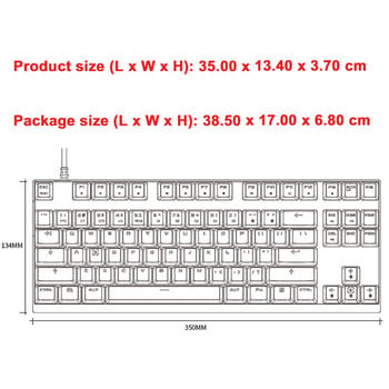 НОВА Истинска Motospeed RGB игрална механична клавиатура 87 клавиша LED подсветка против ghosting USB кабелна клавиатура за компютър компютър геймър