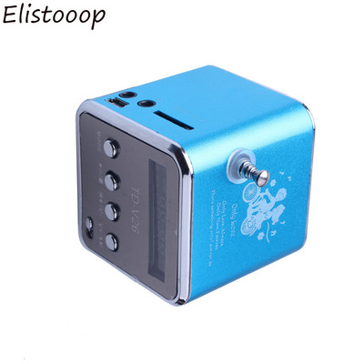 TD-V26 Speaker Mini FM Radio Receiver MP3 Music Player LCD soundbar Micro SD TF Music Stereo μεγάφωνο για φορητό υπολογιστή